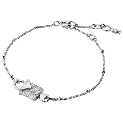 michael kors lock charm bracelet|Michael Kors sterling silver bracelet.